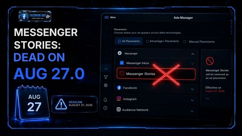Meta Removes Messenger Stories placement from Ads Manager interface