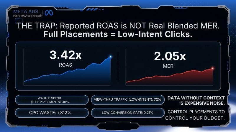 Your Ads Manager says 3.42x ROAS. Your bank account says otherwise Your Ads Manager says 3.42x ROAS. Your bank account says otherwise