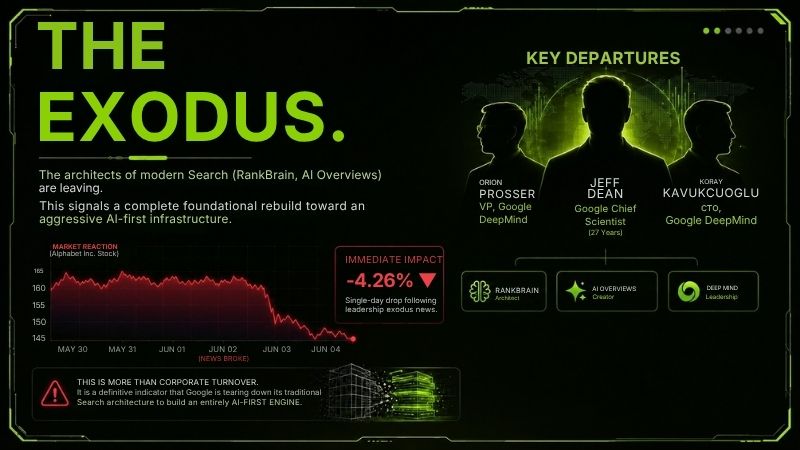 Key engineers behind RankBrain and AI Overviews exit Google, signaling a full shift to AI-first infrastructure Key engineers behind RankBrain and AI Overviews exit Google, signaling a full shift to AI-first infrastructure