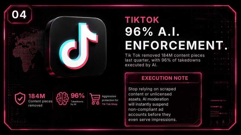 TikTok: Enforcing Compliance via 96% Automated AI