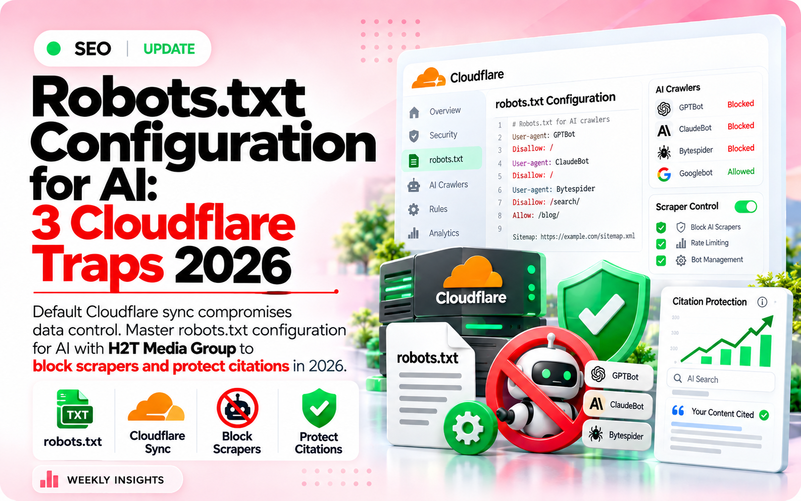 Robots.txt Configuration for AI: 3 Cloudflare Traps 2026