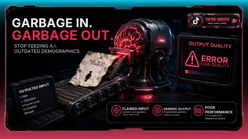 67% of marketers still prompt AI with age and gender. Then wonder why the output is generic 67% of marketers still prompt AI with age and gender. Then wonder why the output is generic